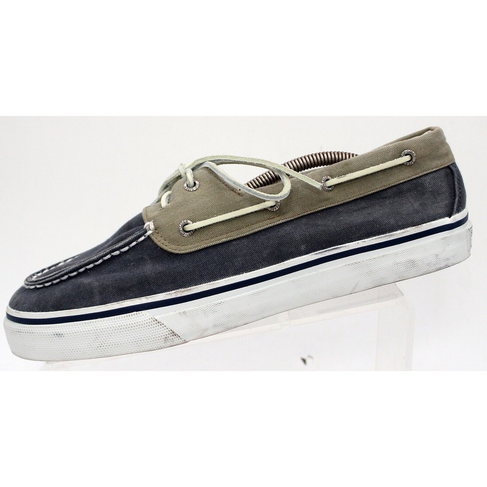 Sperry  Shoes Men's Size 11.5  M Top Sider Blue Grey  Boat Shoe 2 Eye Canvas